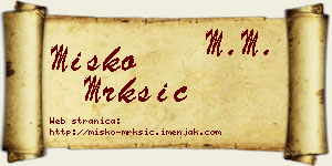 Miško Mrkšić vizit kartica